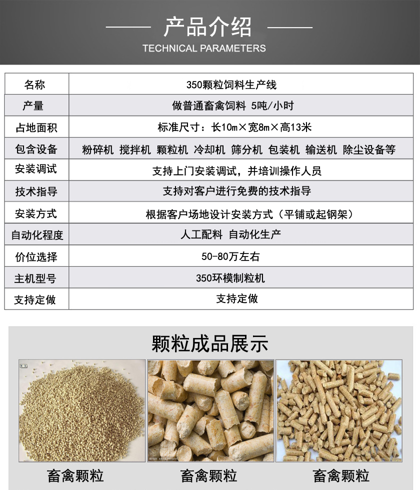 350型顆粒飼料生產線